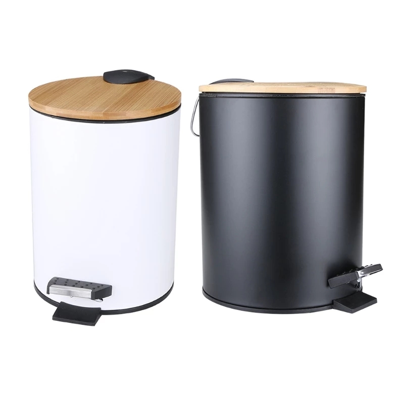 Sustainable Living Eco Friendly - Lixeira de Madeira com Tampa Basculante