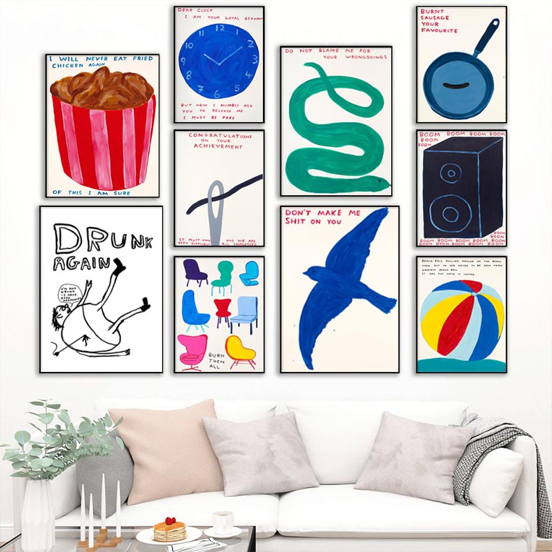 Sustainable Living Eco Friendly - David shrigley cartazes humorístico surreal arte