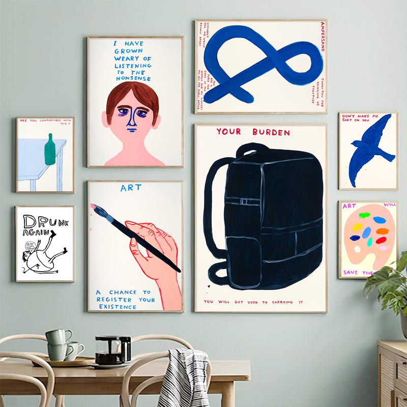 David shrigley cartazes humorí - Sustainable Living Eco Friendly avaliação e preço